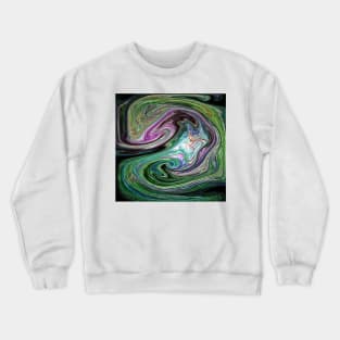 Colorful Contemporary Fluid Abstract Crewneck Sweatshirt